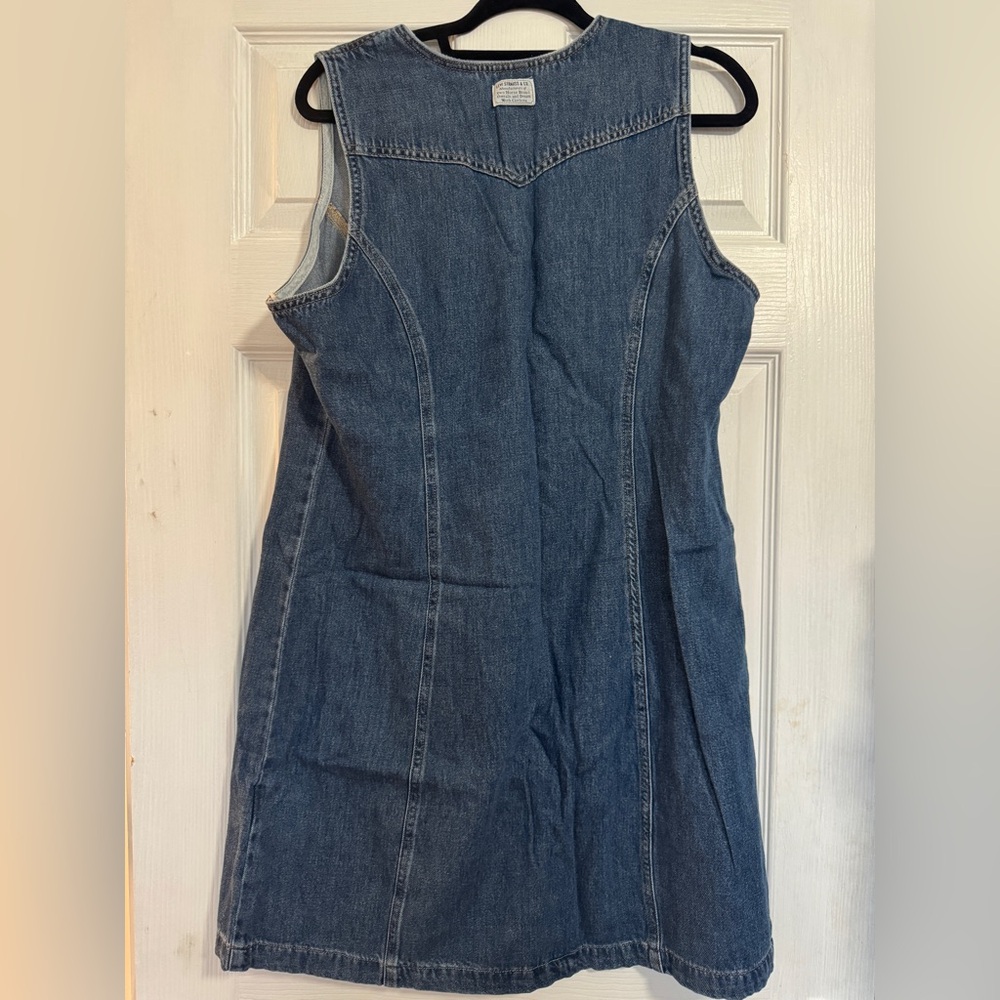 Levi's Classic Blue Denim Midi Dress - Picture 3 of 3